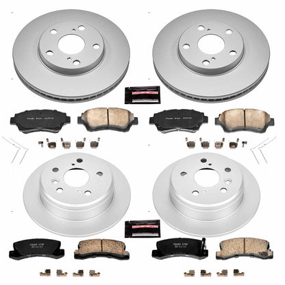 PowerStop Power Stop 92-96 Toyota Camry Front & Rear Z17 Evolution Geomet Coated Brake Kit CRK2714