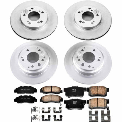 PowerStop Power Stop 91-95 Acura Legend Front & Rear Z17 Evolution Geomet Coated Brake Kit CRK2717