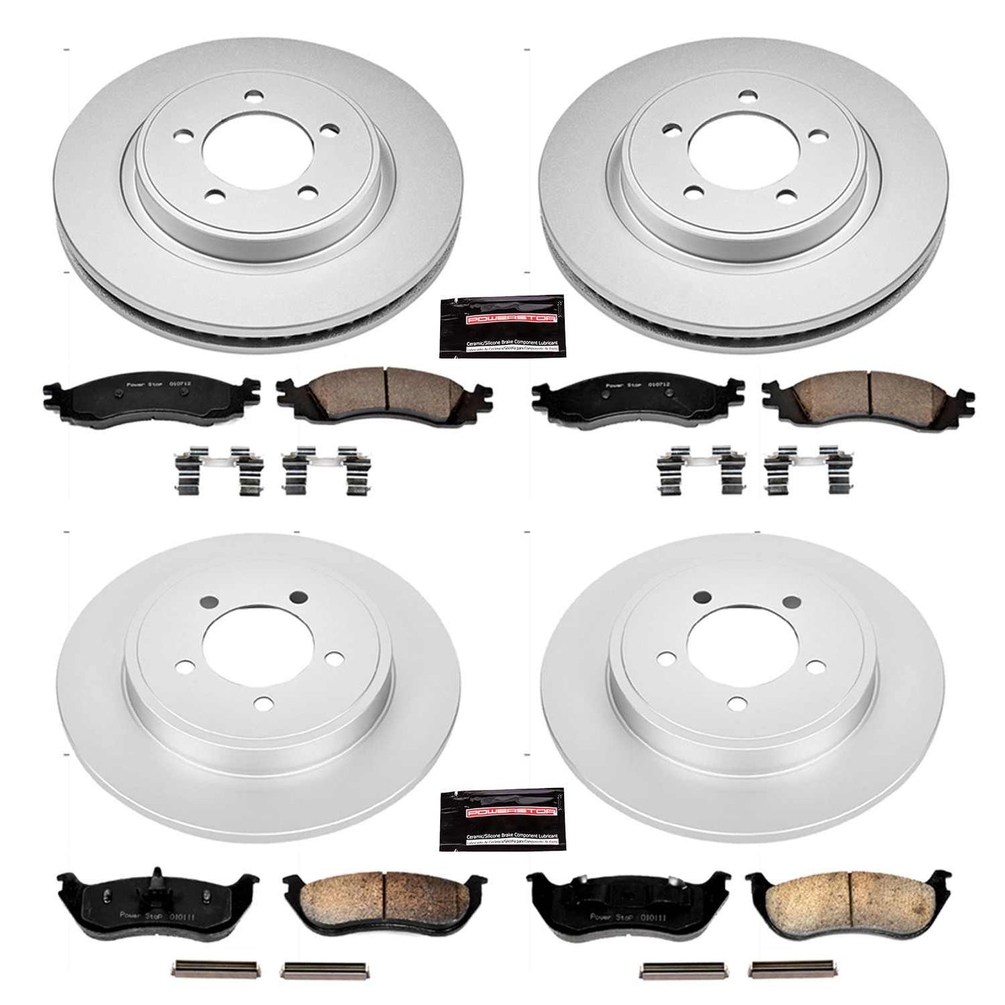 PowerStop Power Stop 2006 Mercury Mountaineer Front & Rear Z17 Evolution Geomet Coated Brake Kit CRK2721