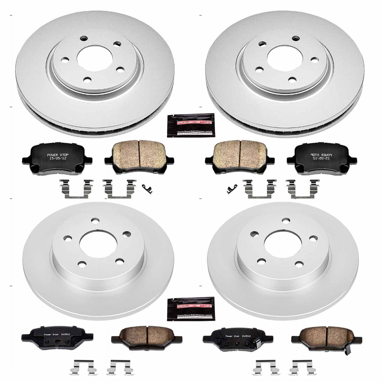 PowerStop Power Stop 2007 Chevrolet Cobalt Front & Rear Z17 Evolution Geomet Coated Brake Kit CRK2731