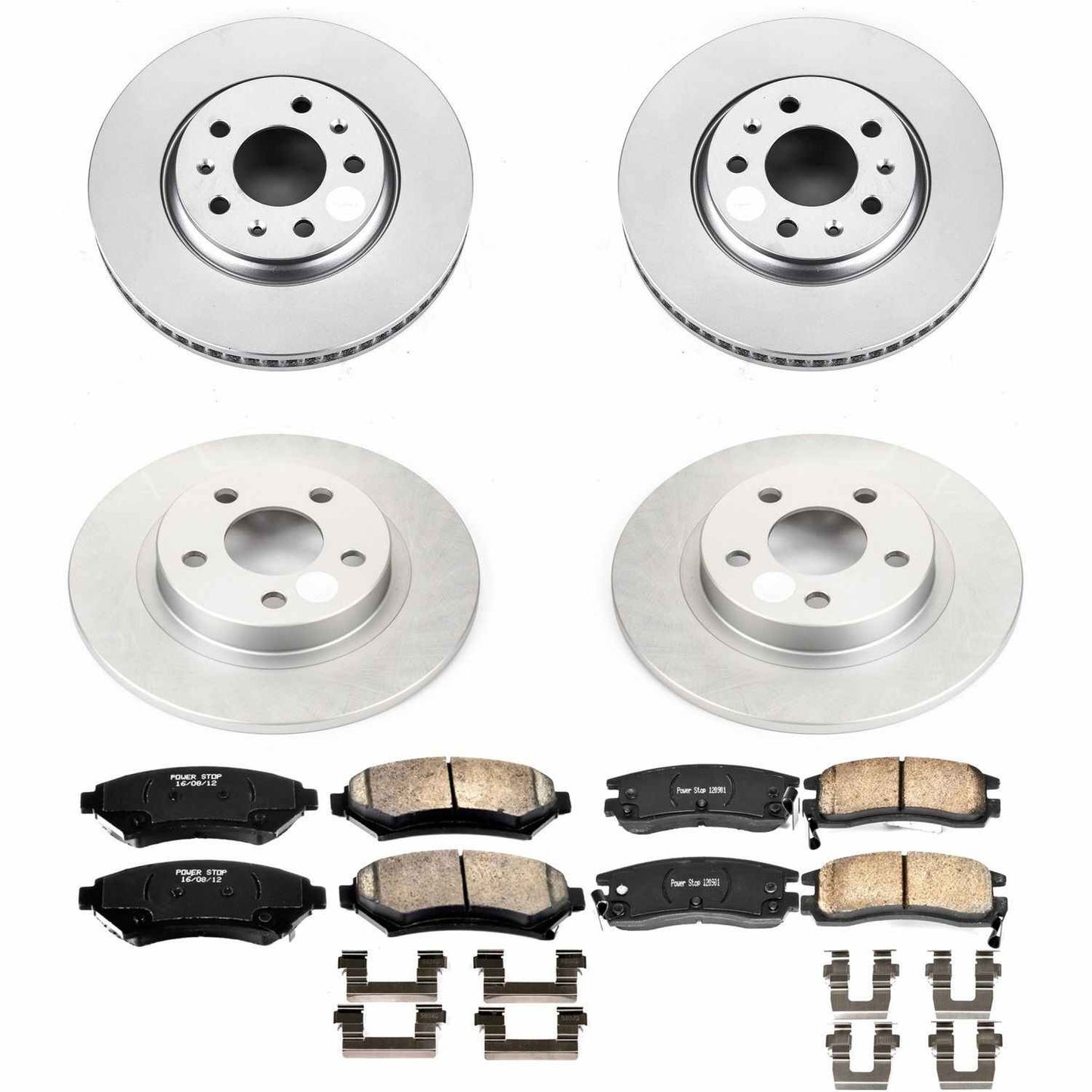 PowerStop Power Stop 2004 Cadillac Seville Front & Rear Z17 Evolution Geomet Coated Brake Kit CRK2733