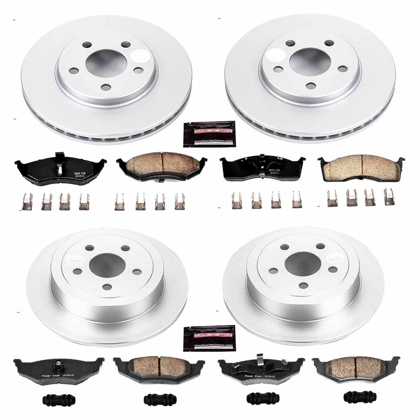 PowerStop Power Stop 00-05 Dodge Neon Front & Rear Z17 Evolution Geomet Coated Brake Kit CRK2734