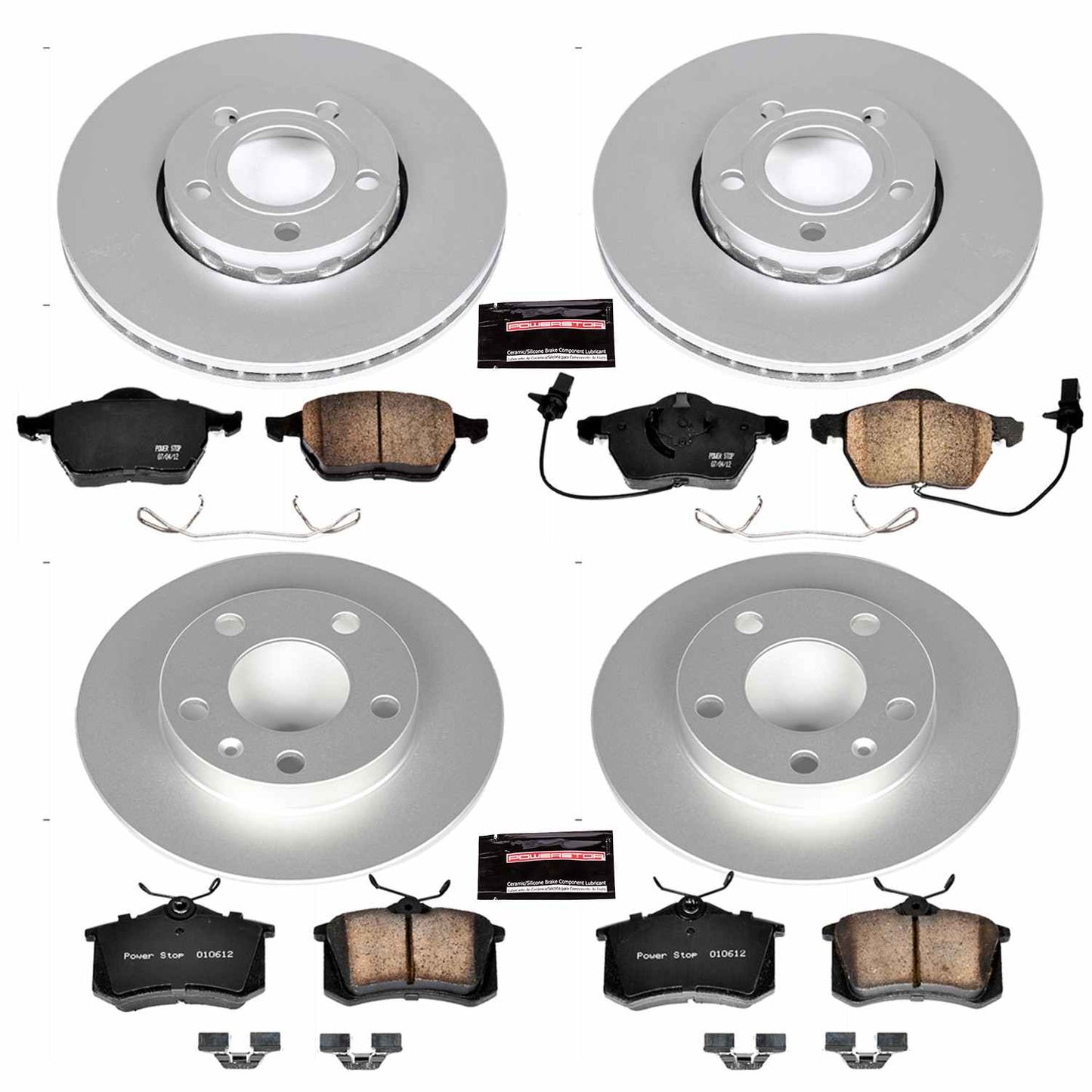 PowerStop Power Stop 02-04 Audi A4 Front & Rear Z23 Evolution Sport Coated Brake Kit CRK2741
