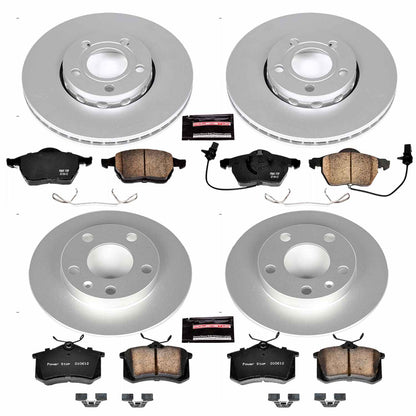 PowerStop Power Stop 02-04 Audi A4 Front & Rear Z23 Evolution Sport Coated Brake Kit CRK2741