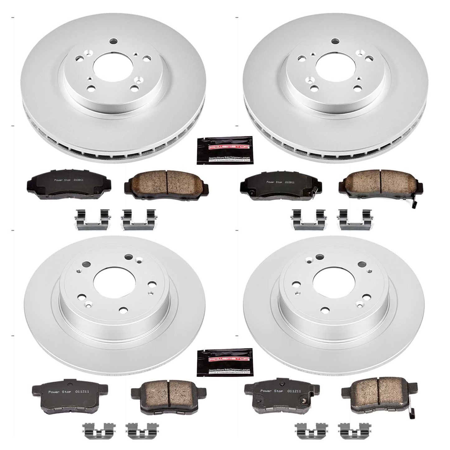 PowerStop Power Stop 09-10 Acura TSX Front & Rear Z17 Evolution Geomet Coated Brake Kit CRK2742
