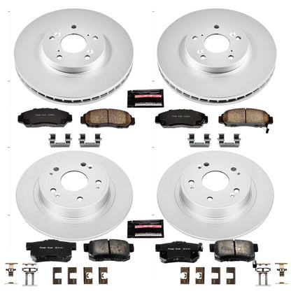 PowerStop Power Stop 06-07 Honda Accord Front & Rear Z17 Evolution Geomet Coated Brake Kit CRK2743