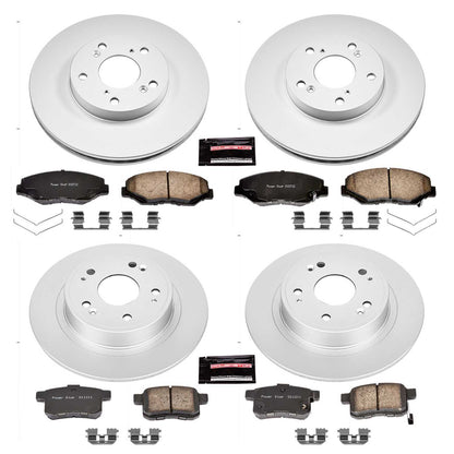 PowerStop Power Stop 08-10 Honda Accord Front & Rear Z17 Evolution Geomet Coated Brake Kit CRK2744