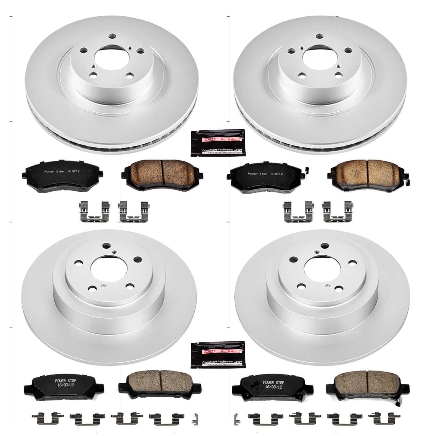 PowerStop Power Stop 04-06 Subaru Baja Front & Rear Z17 Evolution Geomet Coated Brake Kit CRK2748