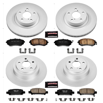 PowerStop Power Stop 02-04 Subaru Legacy Front & Rear Z17 Evolution Geomet Coated Brake Kit CRK2750