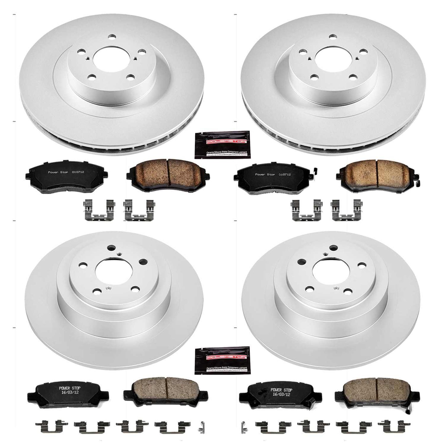 PowerStop Power Stop 03-06 Subaru Baja Front & Rear Z17 Evolution Geomet Coated Brake Kit CRK2751
