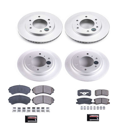 PowerStop Power Stop 01-06 Mitsubishi Montero Front & Rear Z17 Evolution Geomet Coated Brake Kit CRK2755