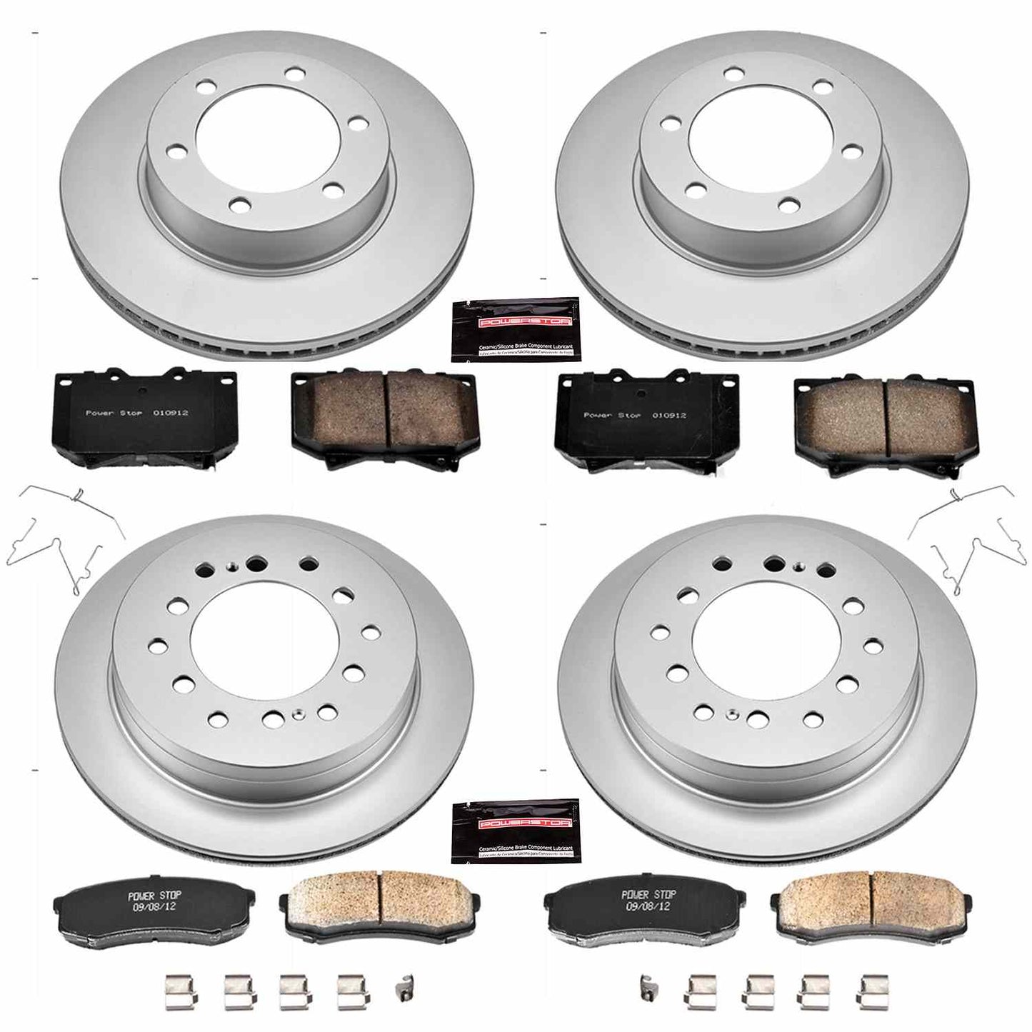 PowerStop Power Stop 01-02 Toyota Sequoia Front & Rear Z17 Evolution Geomet Coated Brake Kit CRK2756