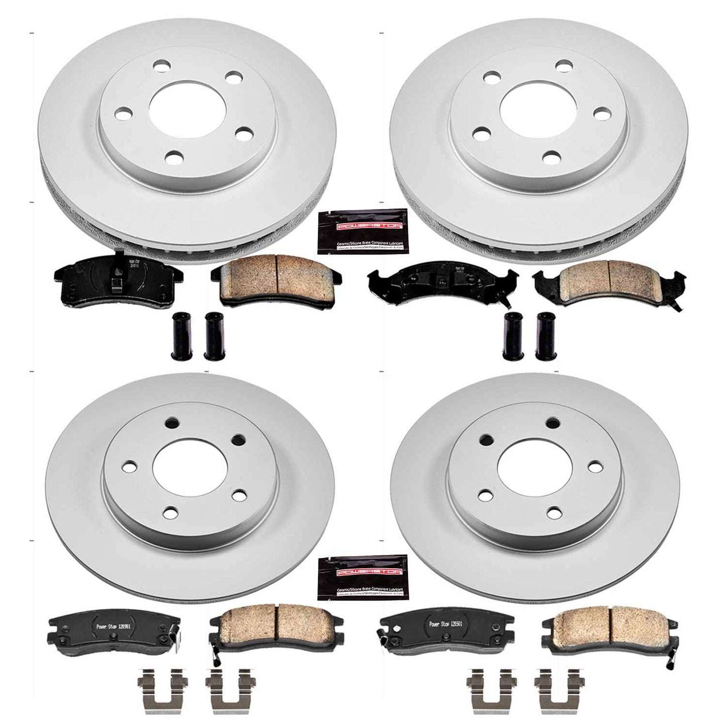 PowerStop Power Stop 92-93 Buick Riviera Front & Rear Z17 Evolution Geomet Coated Brake Kit CRK2760