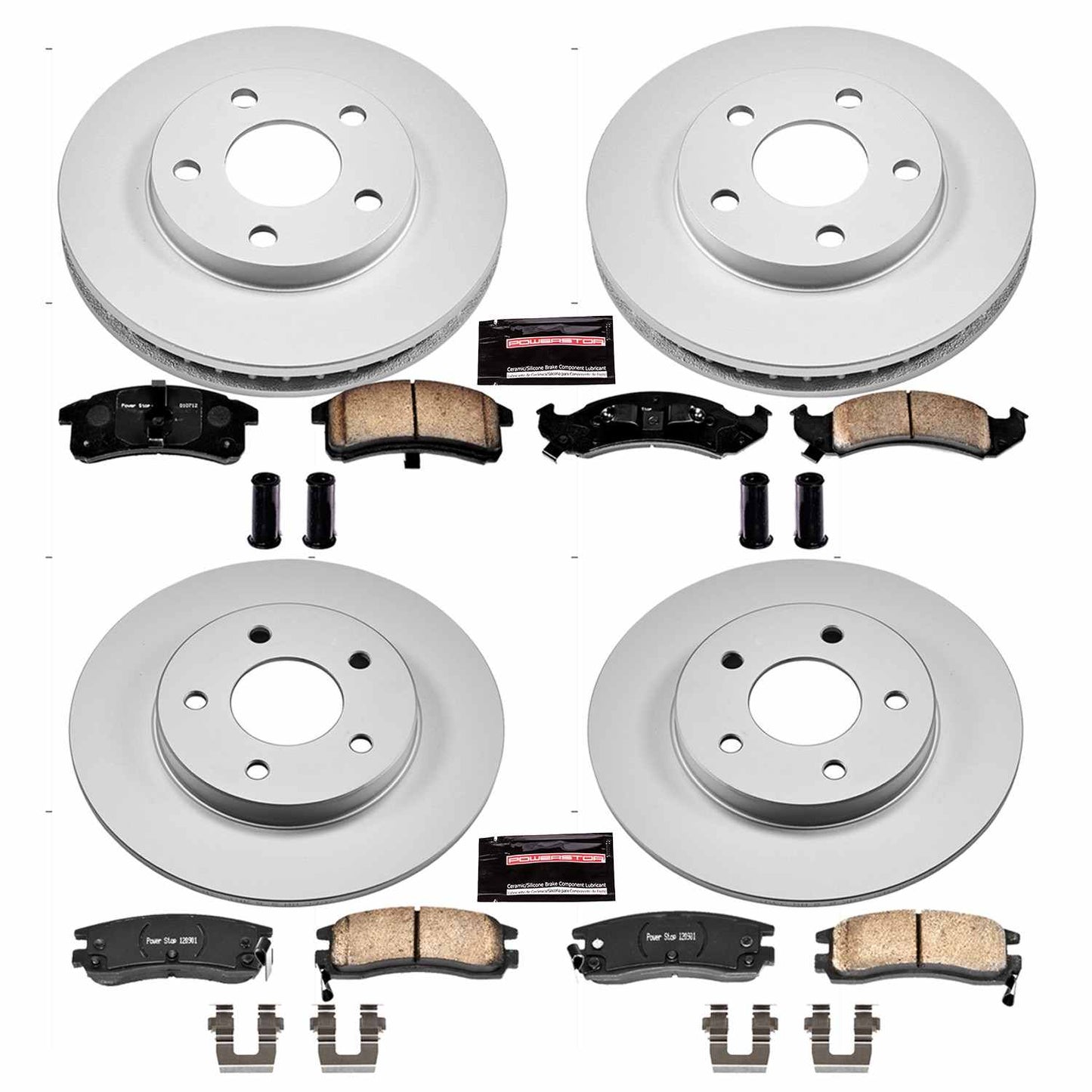 PowerStop Power Stop 95-96 Buick Riviera Front & Rear Z17 Evolution Geomet Coated Brake Kit CRK2761