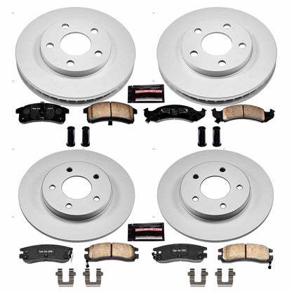 PowerStop Power Stop 95-96 Buick Riviera Front & Rear Z17 Evolution Geomet Coated Brake Kit CRK2761