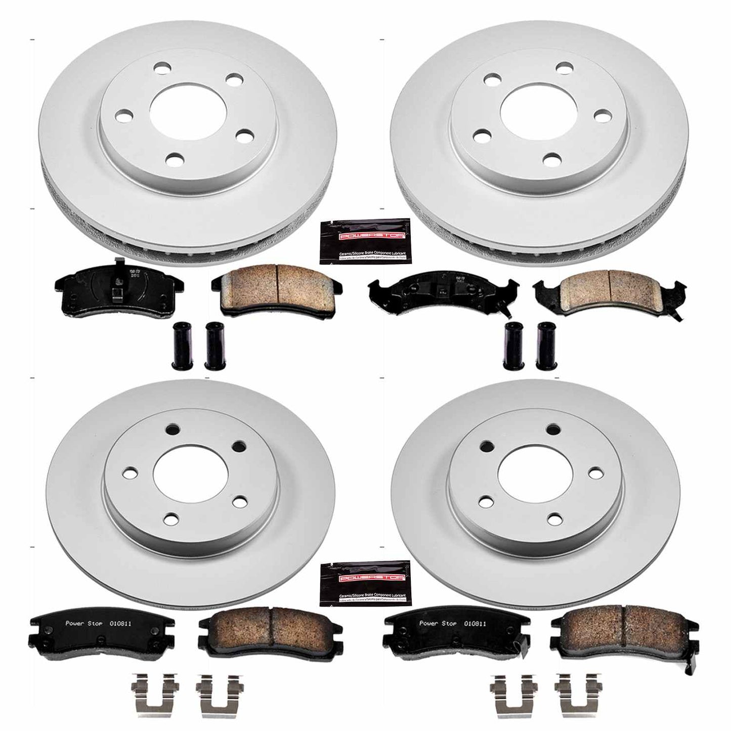 PowerStop Power Stop 94-96 Cadillac DeVille Front & Rear Z17 Evolution Geomet Coated Brake Kit CRK2763