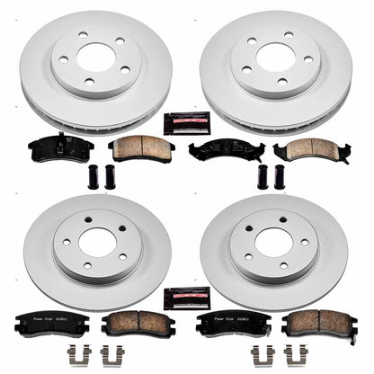 PowerStop Power Stop 94-96 Cadillac DeVille Front & Rear Z17 Evolution Geomet Coated Brake Kit CRK2763