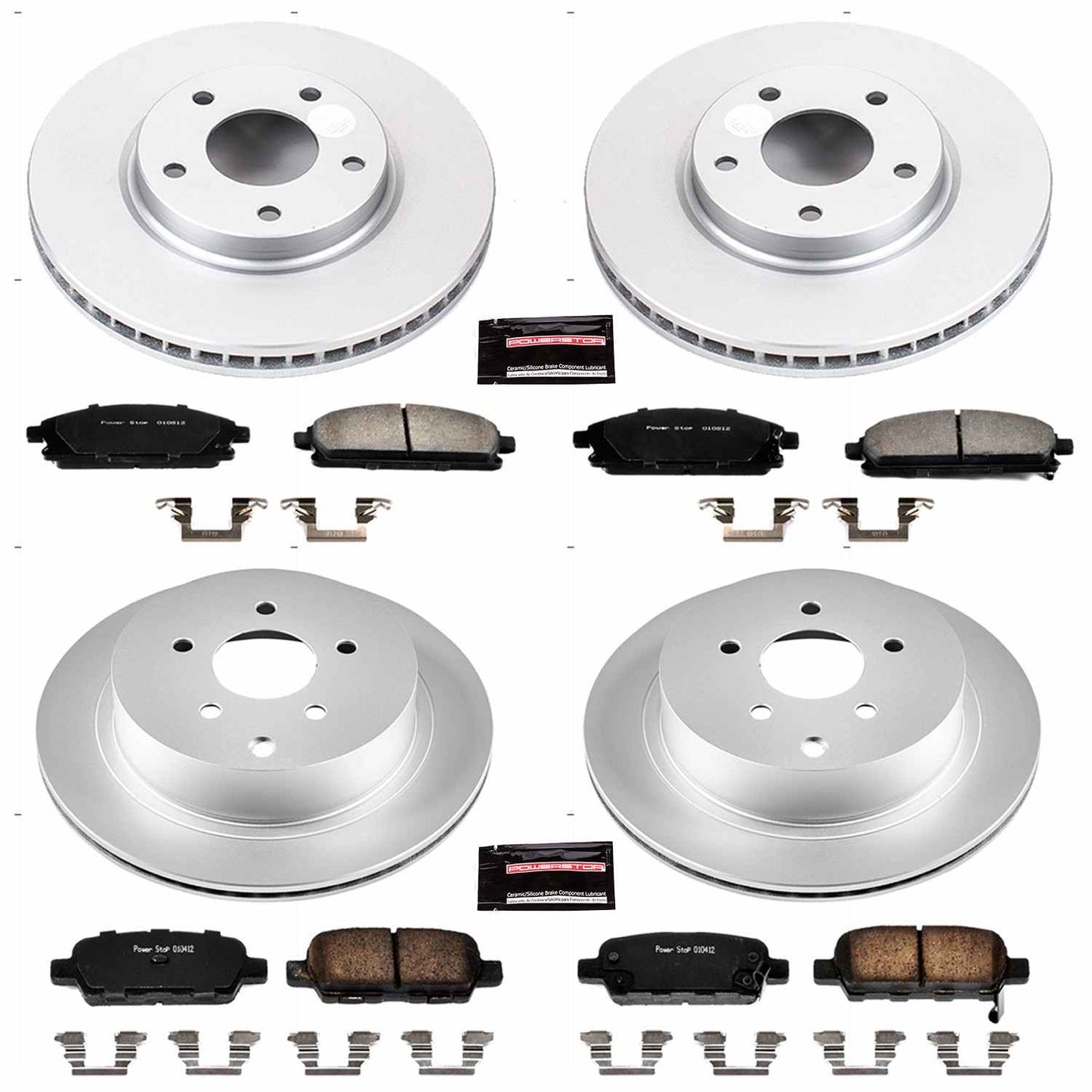 PowerStop Power Stop 04-09 Nissan Quest Front & Rear Z17 Evolution Geomet Coated Brake Kit CRK2766