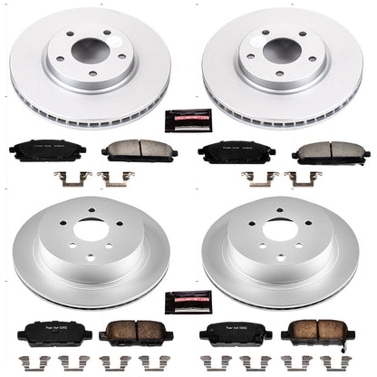 PowerStop Power Stop 04-09 Nissan Quest Front & Rear Z17 Evolution Geomet Coated Brake Kit CRK2766