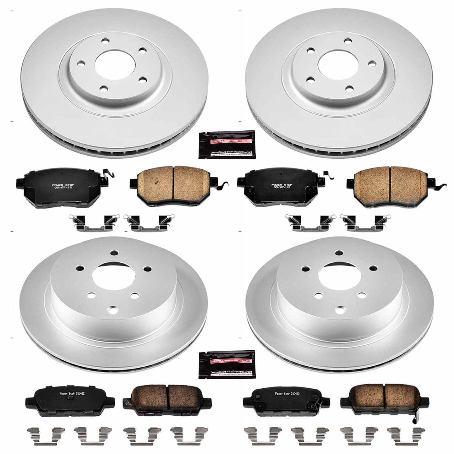 PowerStop Power Stop 03-05 Infiniti FX35 Front & Rear Z17 Evolution Geomet Coated Brake Kit CRK2767
