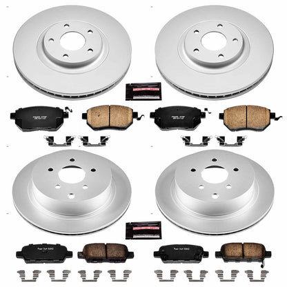 PowerStop Power Stop 03-05 Infiniti FX35 Front & Rear Z17 Evolution Geomet Coated Brake Kit CRK2767