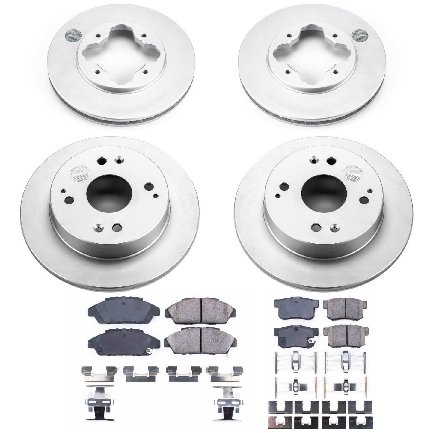 PowerStop Power Stop 91-93 Honda Accord Front & Rear Z17 Evolution Geomet Coated Brake Kit CRK2773