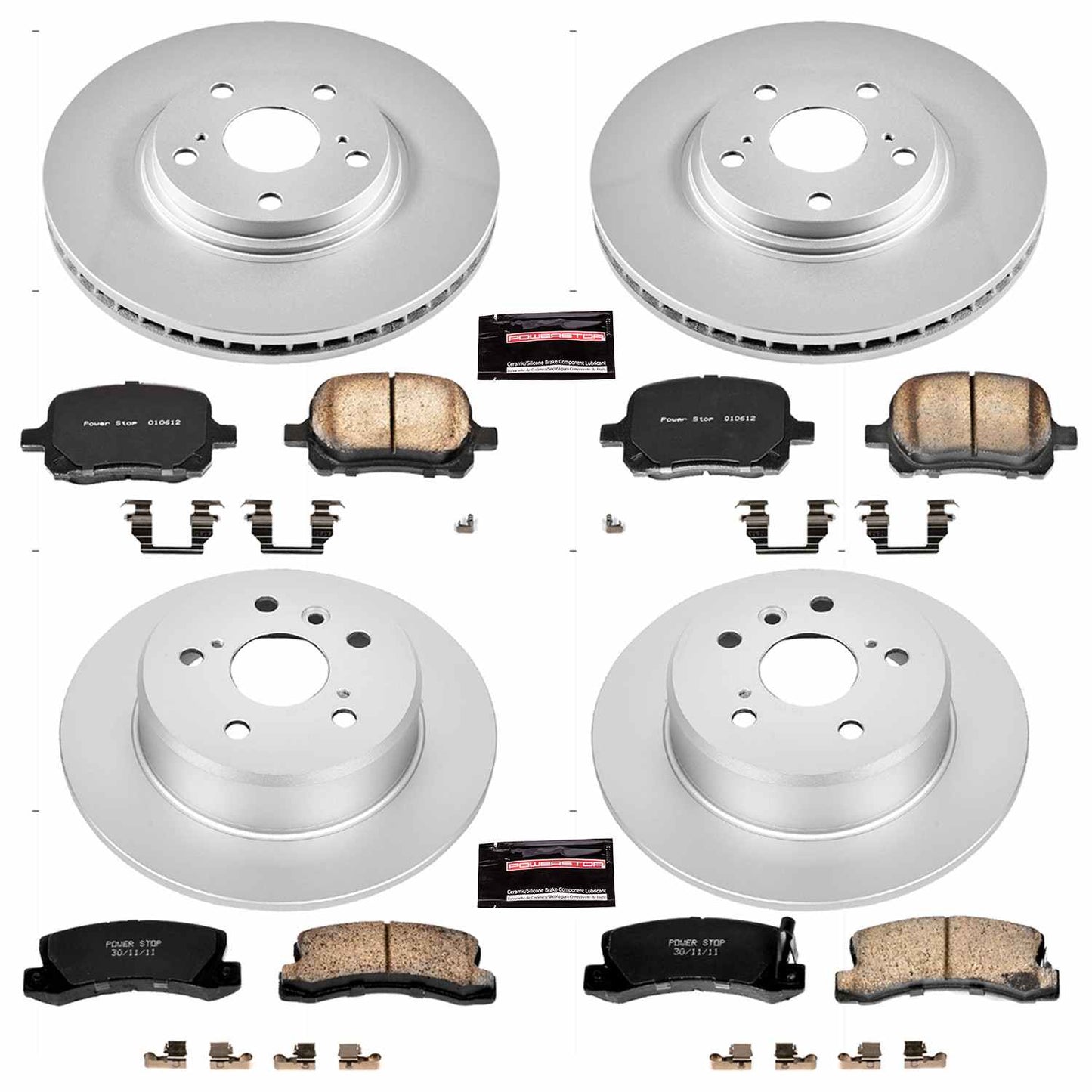PowerStop Power Stop 99-01 Lexus RX300 Front & Rear Z17 Evolution Geomet Coated Brake Kit CRK2774