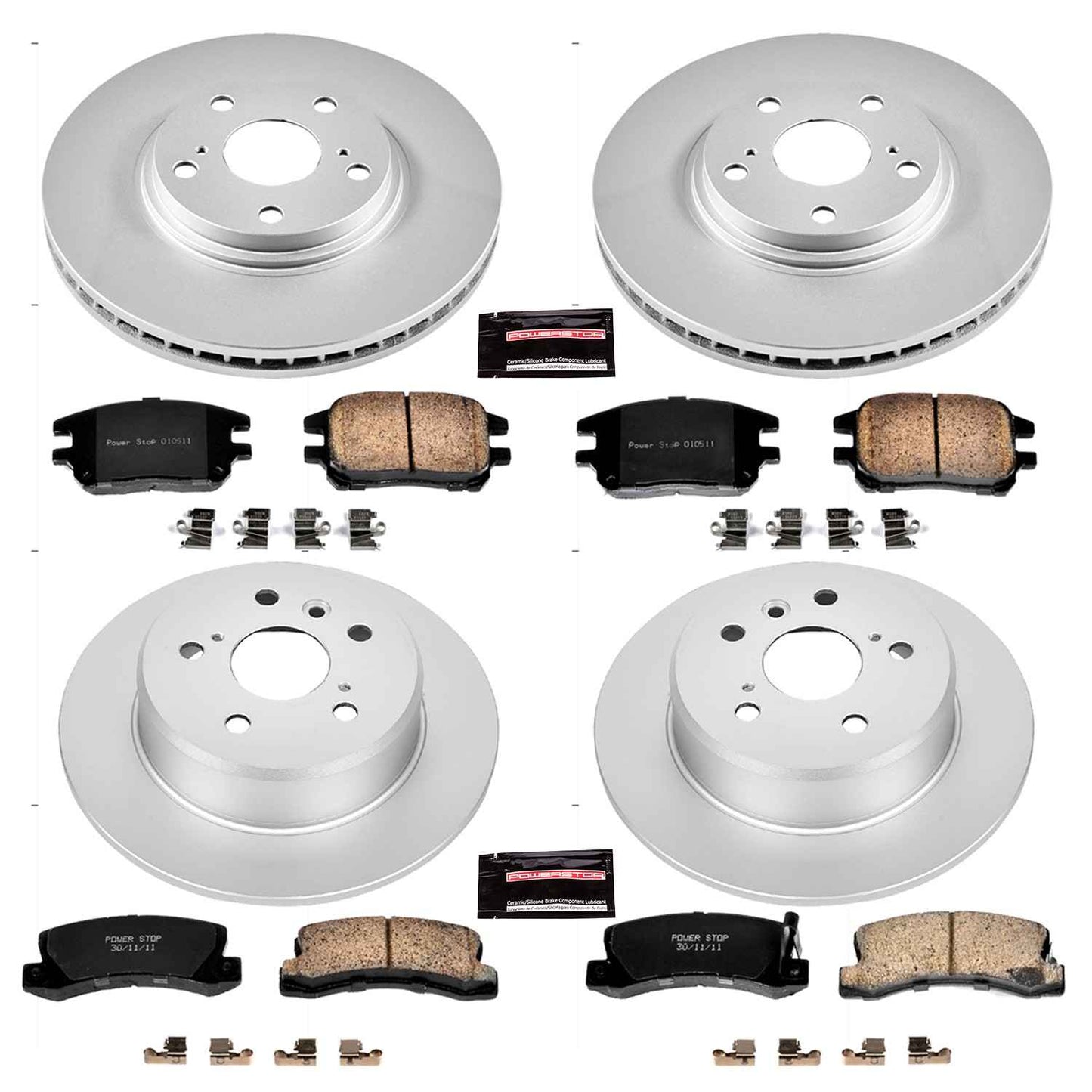 PowerStop Power Stop 02-03 Lexus RX300 Front & Rear Z17 Evolution Geomet Coated Brake Kit CRK2775
