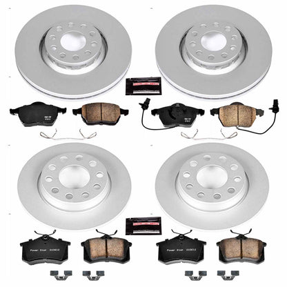 PowerStop Power Stop 02-05 Audi A4 Front & Rear Z23 Evolution Sport Coated Brake Kit CRK2777