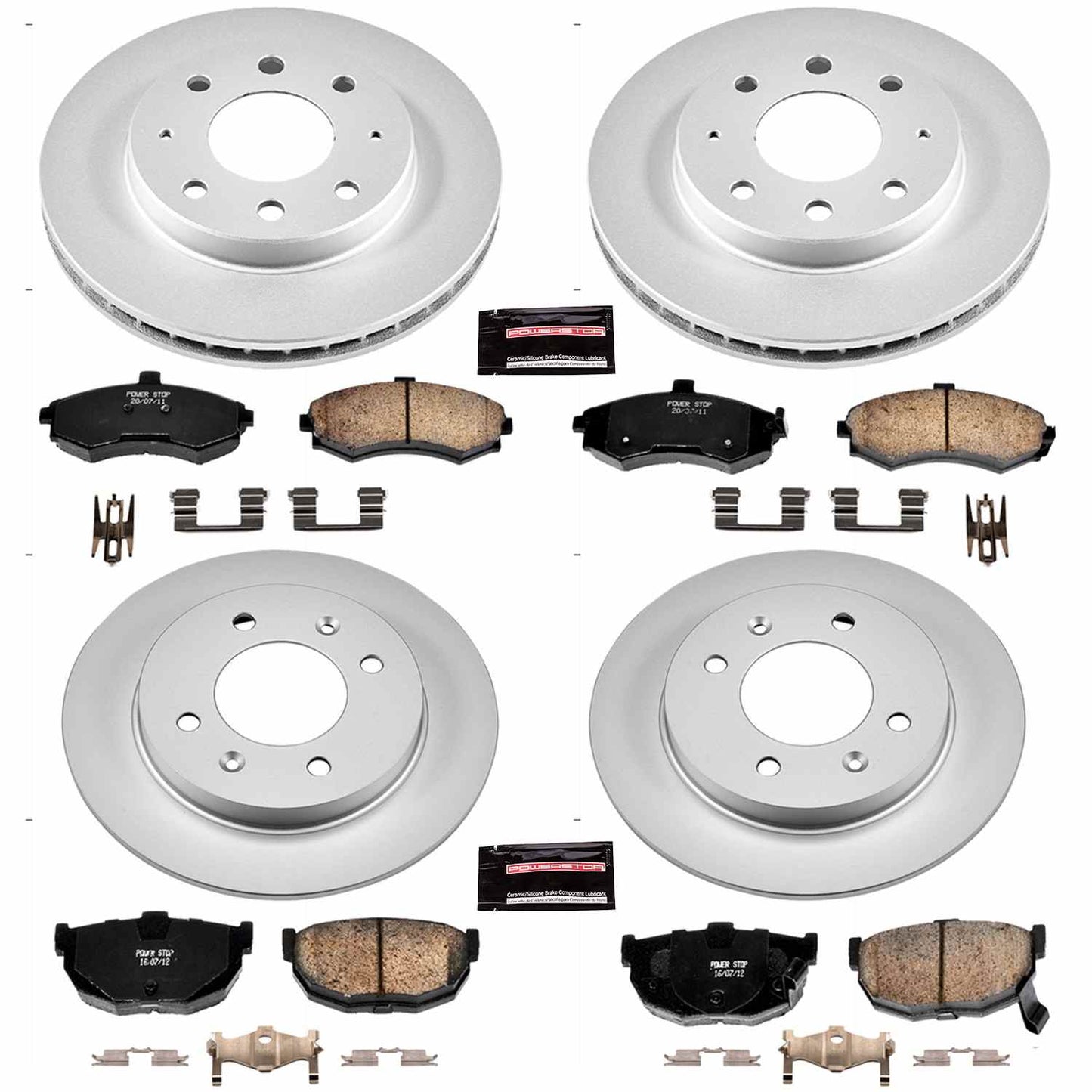 PowerStop Power Stop 02-05 Hyundai Elantra Front & Rear Z17 Evolution Geomet Coated Brake Kit CRK2779