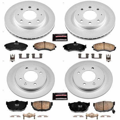 PowerStop Power Stop 02-05 Hyundai Elantra Front & Rear Z17 Evolution Geomet Coated Brake Kit CRK2779