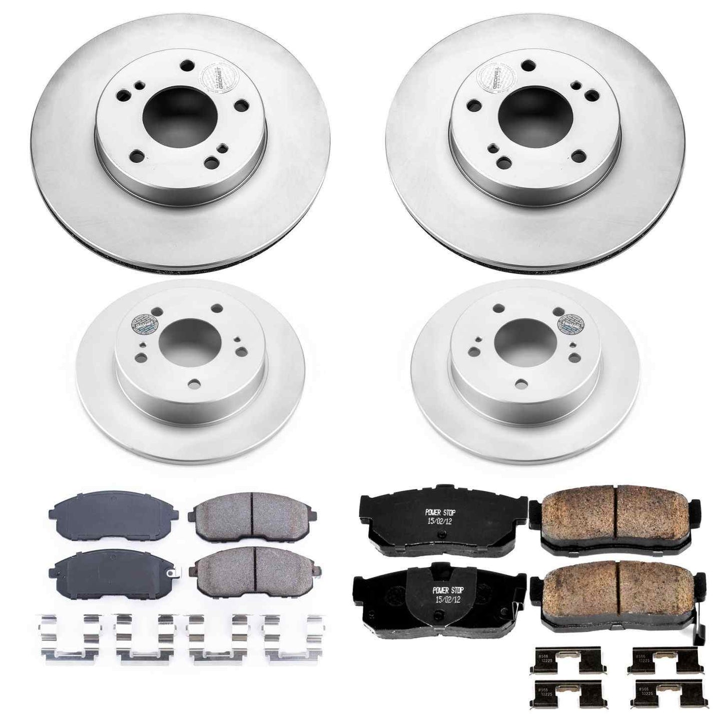 PowerStop Power Stop 89-94 Nissan Maxima Front & Rear Z17 Evolution Geomet Coated Brake Kit CRK2780