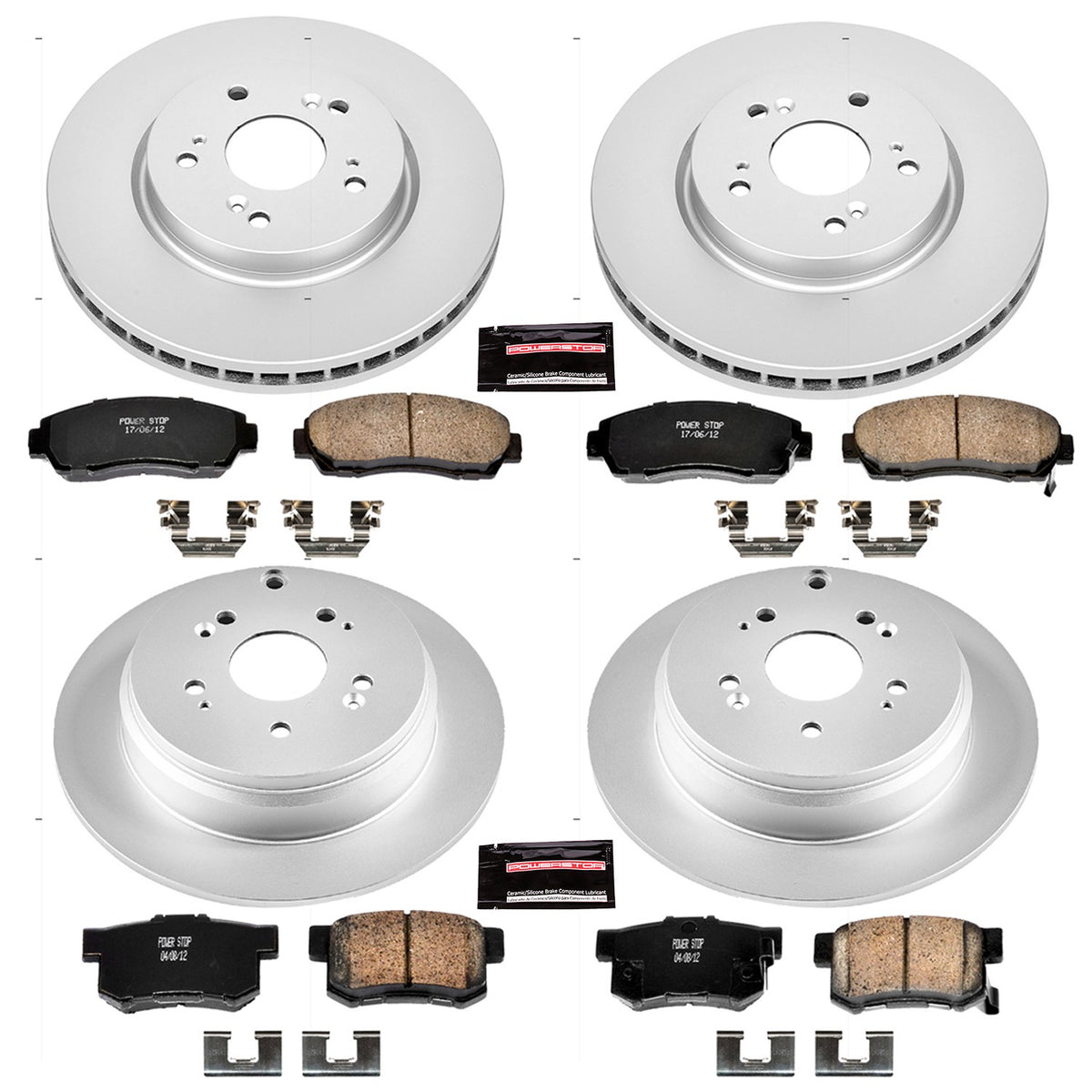 PowerStop Power Stop 07-09 Acura RDX Front & Rear Z17 Evolution Geomet Coated Brake Kit CRK2781