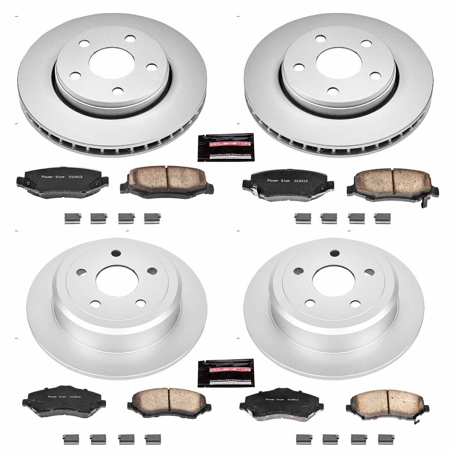 PowerStop Power Stop 07-17 Jeep Wrangler Front & Rear Z17 Evolution Geomet Coated Brake Kit CRK2798