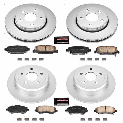 PowerStop Power Stop 07-17 Jeep Wrangler Front & Rear Z17 Evolution Geomet Coated Brake Kit CRK2798