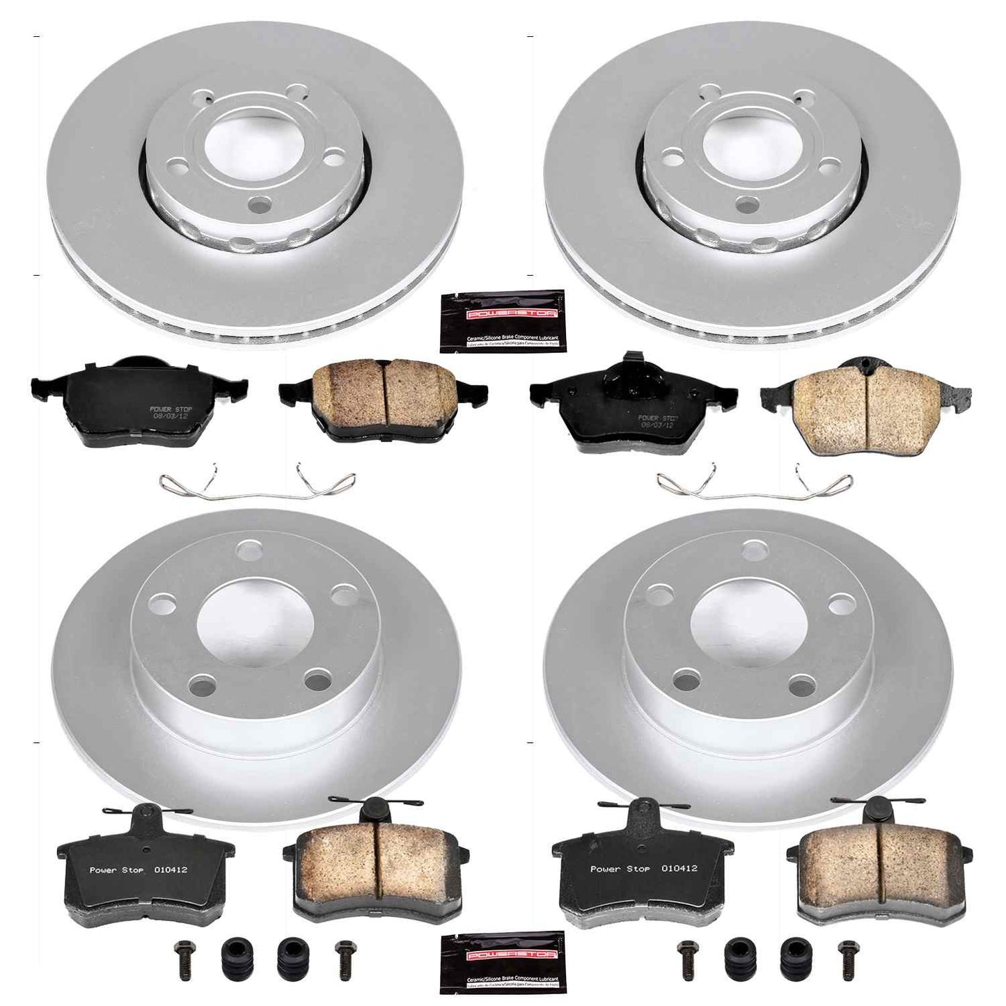 PowerStop Power Stop 96-98 Audi A4 Quattro Front & Rear Z23 Evolution Sport Coated Brake Kit CRK2799