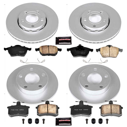 PowerStop Power Stop 96-98 Audi A4 Quattro Front & Rear Z23 Evolution Sport Coated Brake Kit CRK2799