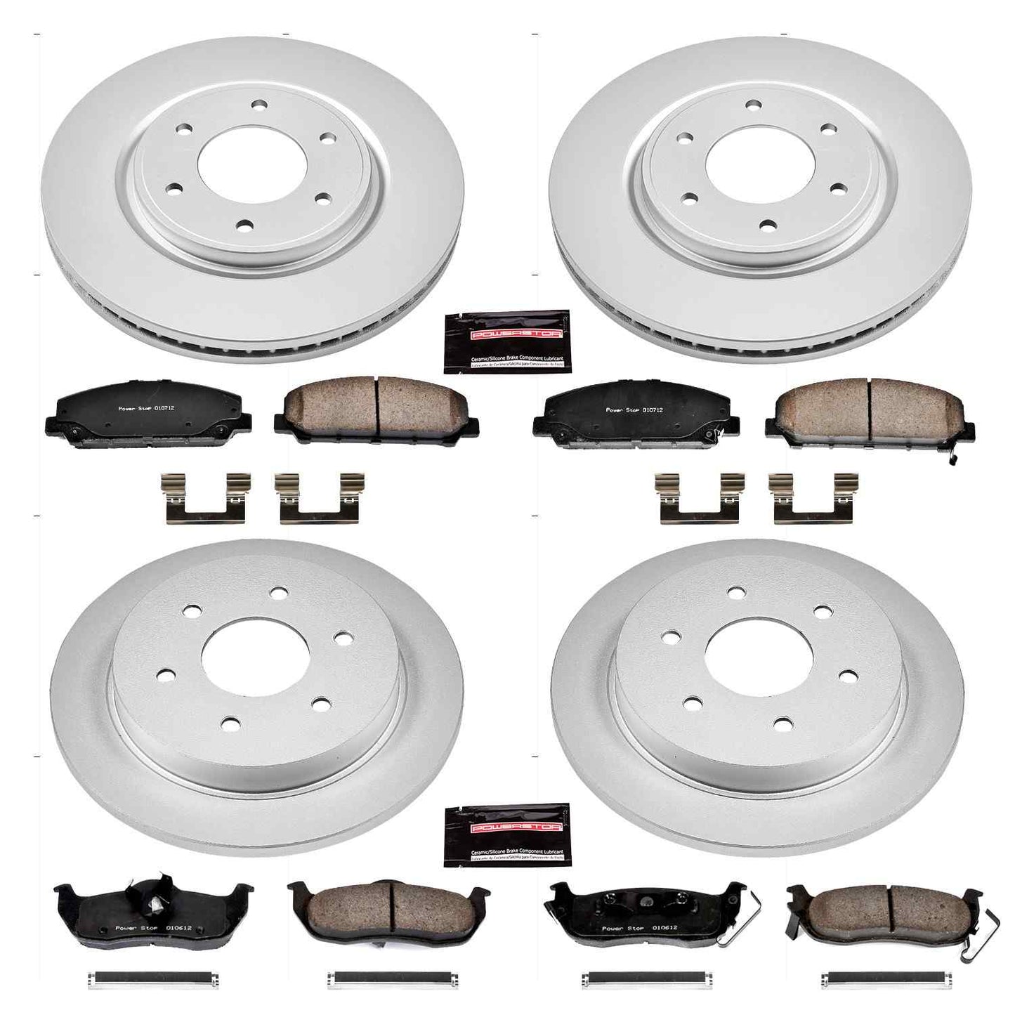 PowerStop Power Stop 08-10 Infiniti QX56 Front & Rear Z17 Evolution Geomet Coated Brake Kit CRK2805