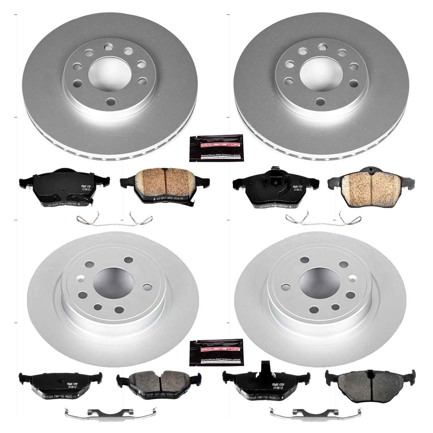 PowerStop Power Stop 99-06 Saab 9-5 Front & Rear Z23 Evolution Sport Coated Brake Kit CRK2808