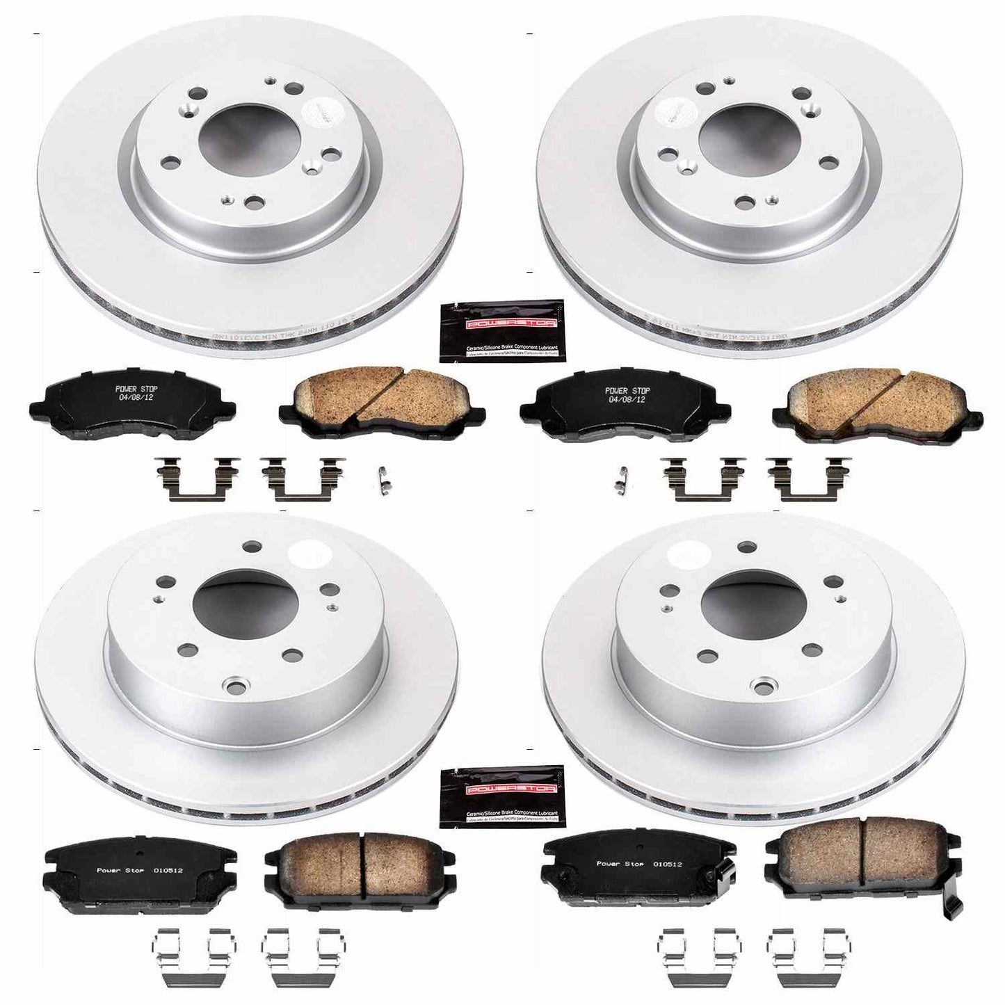 PowerStop Power Stop 06-12 Mitsubishi Eclipse Front & Rear Z17 Evolution Geomet Coated Brake Kit CRK2809