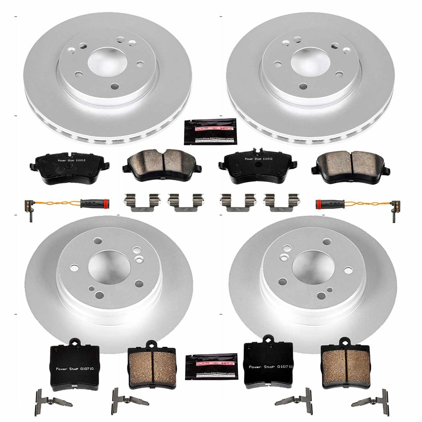 PowerStop Power Stop 02-05 Mercedes-Benz C230 Front & Rear Z23 Evolution Sport Coated Brake Kit CRK2812