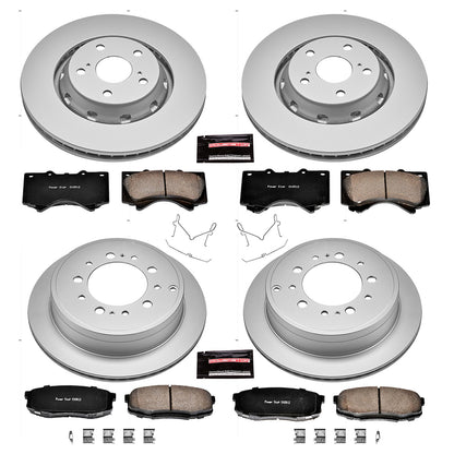 PowerStop Power Stop 16-18 Lexus LX570 Front & Rear Z17 Evolution Geomet Coated Brake Kit CRK2813