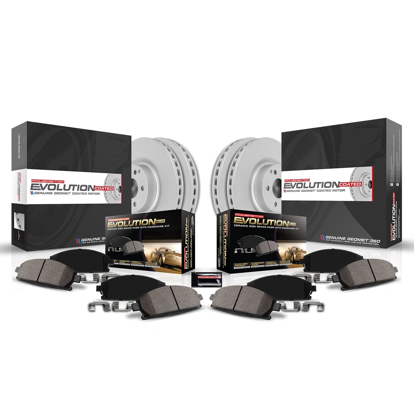 PowerStop Power Stop 10-15 Chevrolet Camaro Front & Rear Z17 Evolution Geomet Coated Brake Kit CRK2816