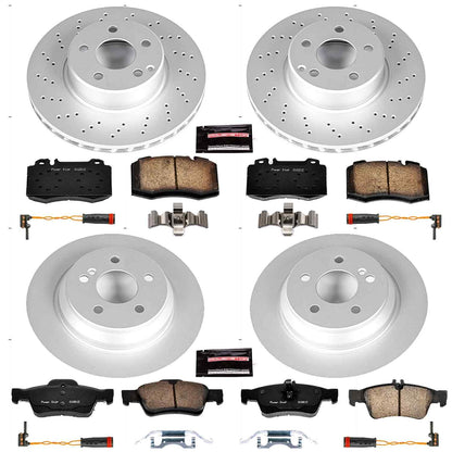 PowerStop Power Stop 2006 Mercedes-Benz S350 Front & Rear Z23 Evolution Sport Coated Brake Kit CRK2817