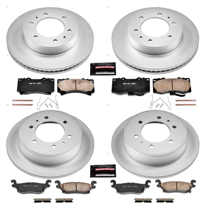 PowerStop Power Stop 06-10 Hummer H3 Front & Rear Z17 Evolution Geomet Coated Brake Kit CRK2820