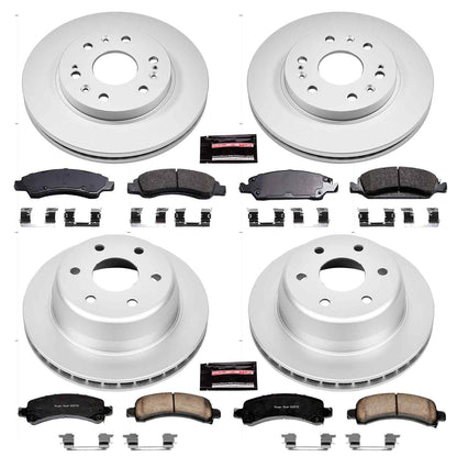 PowerStop Power Stop 09-14 Chevrolet Express 1500 Front & Rear Z17 Evolution Geomet Coated Brake Kit CRK2826