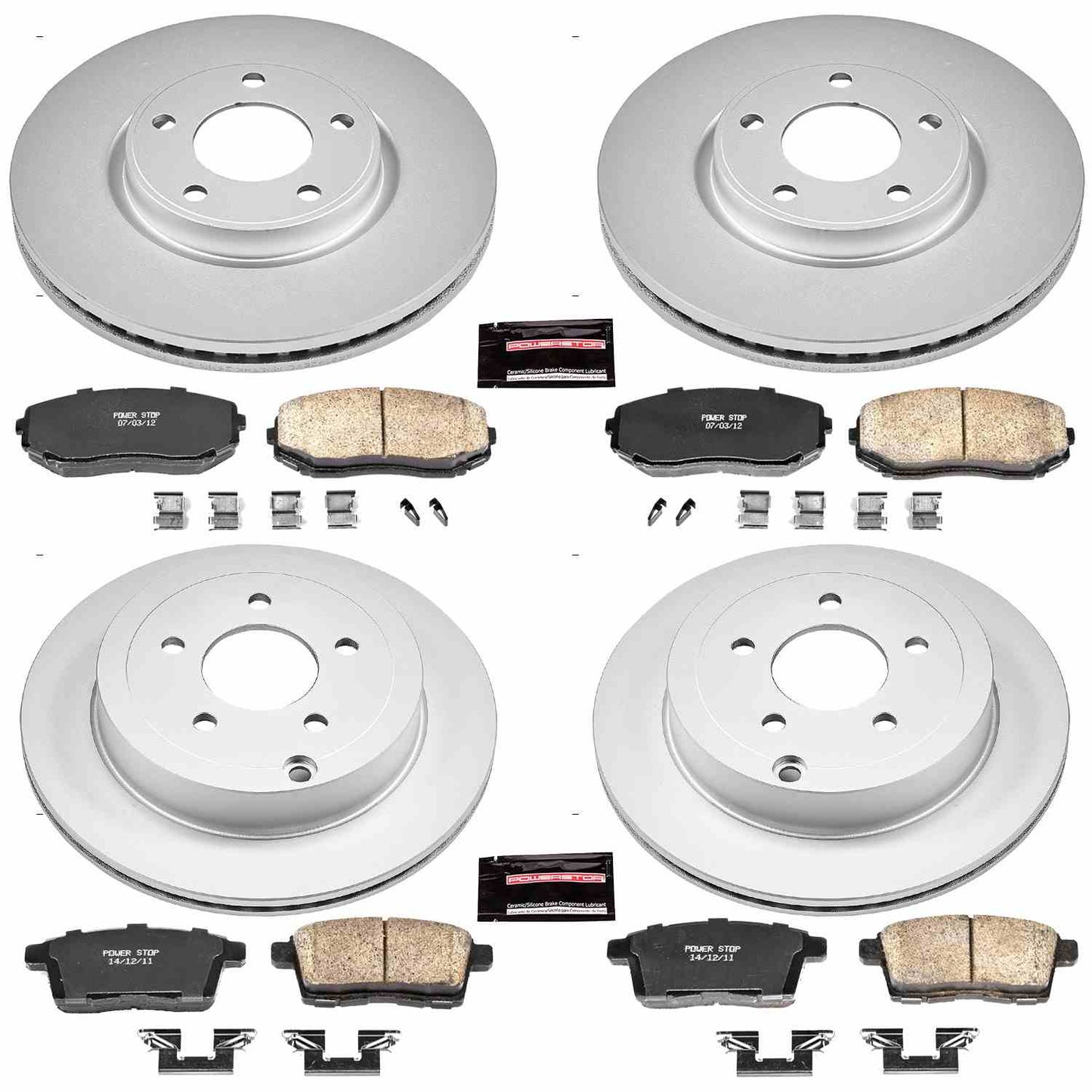 PowerStop Power Stop 07-09 Ford Edge Front & Rear Z17 Evolution Geomet Coated Brake Kit CRK2830