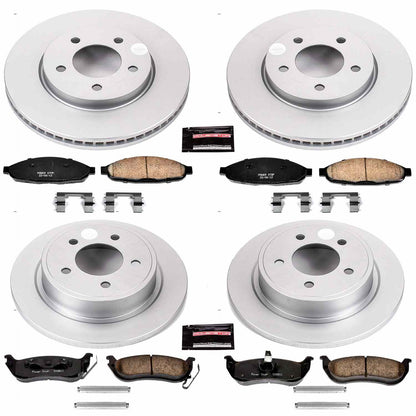 PowerStop Power Stop 04-08 Chrysler Pacifica Front & Rear Z17 Evolution Geomet Coated Brake Kit CRK2838