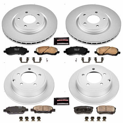 PowerStop Power Stop 11-14 Chrysler 200 Front & Rear Z17 Evolution Geomet Coated Brake Kit CRK2840