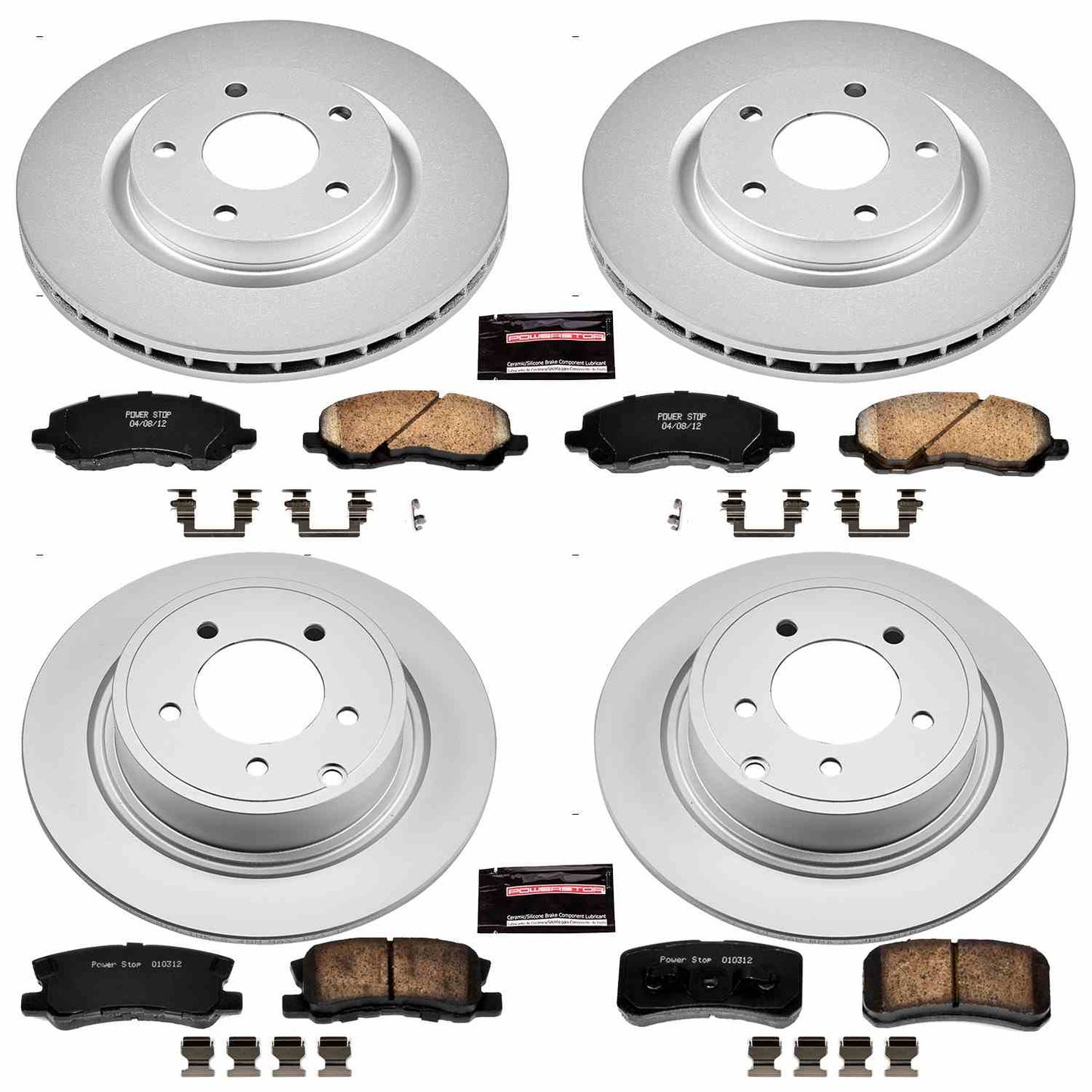 PowerStop Power Stop 11-14 Chrysler 200 Front & Rear Z17 Evolution Geomet Coated Brake Kit CRK2848